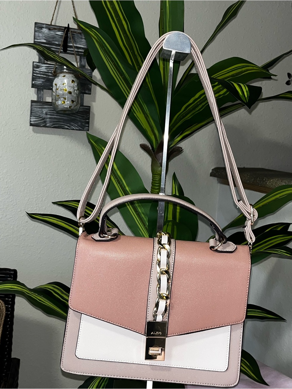 Aldo Color Block Tan, Cream & Taupe